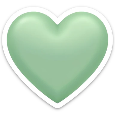 A pastel green heart sticker
