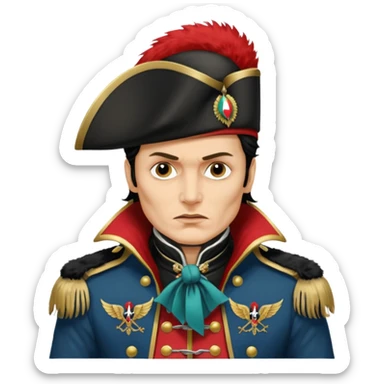 cinematic realistic Adam Ant dirty Hungarian Hussar'S JACKET with fur collar - stand and deliver! sticker