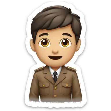 un niño con chinos y guero con ojos cafes sticker