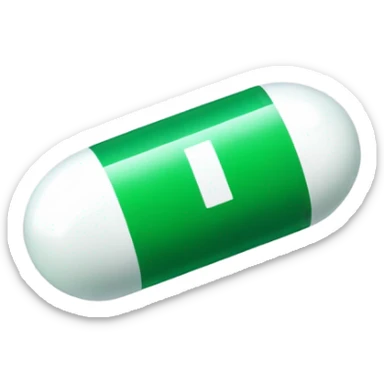 Green and White Medicine Pill sticker