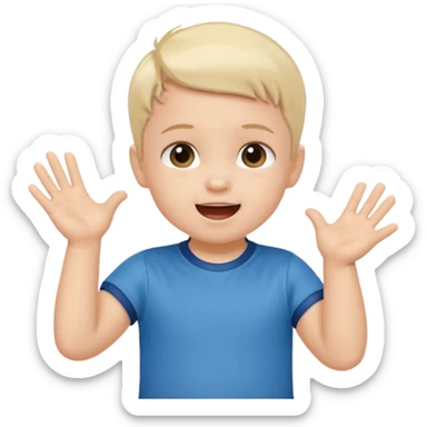 A toddler with a tiny jersey shirt, clapping with adorable enthusiasm sticker