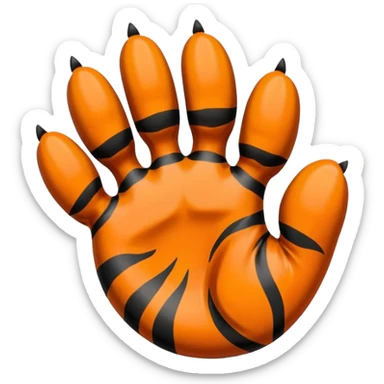 horanghae tiger paw that bent a little  sticker