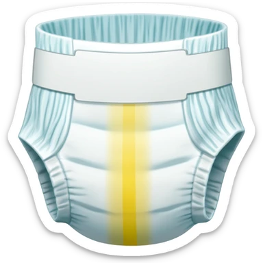 A diaper containing pee sticker