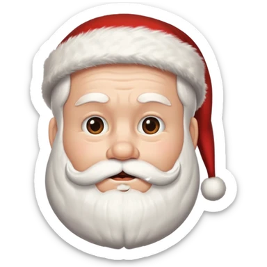 Santa having a facial sticker