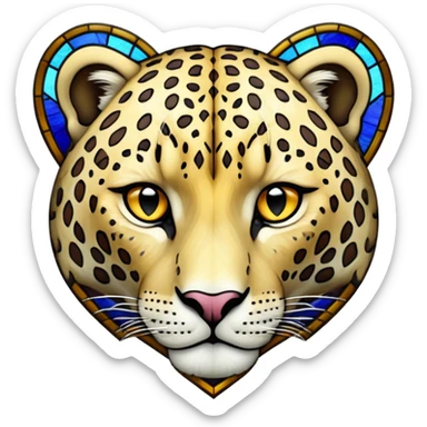Cœur léopard sticker