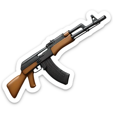 realistic Ak-47 Gun Emoji  sticker