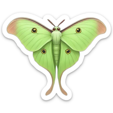Luna moth sticker
