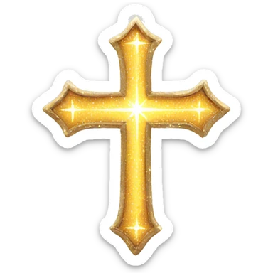 Sparkling cross sticker