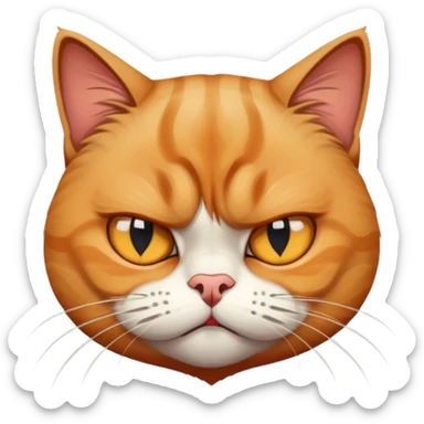 Cat name fifa is British and angry sticker