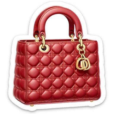 lady dior dark red bag sticker