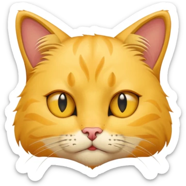 scratch cat from scratch.mit.edu, scratch cat is yellow
he is very sad shedding 1 tear from his left eye sticker