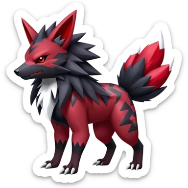 Shiny Dark Zigzagoon-Zoroark-Zangoose-Hybrid (Full body) sticker