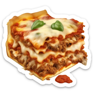 Lasagna pizza sticker