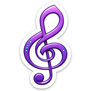 glitter symbol music purple cyberpunk sticker