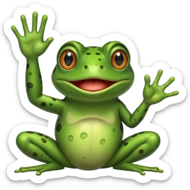 Make a frog flipping someone off sticker