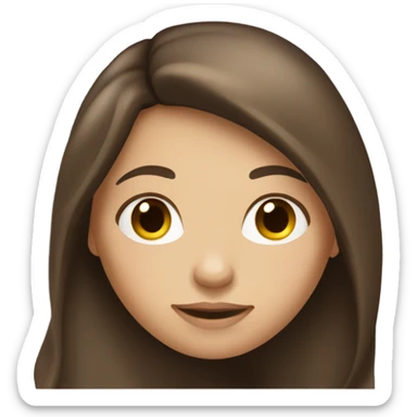 Brunnet girl sticker