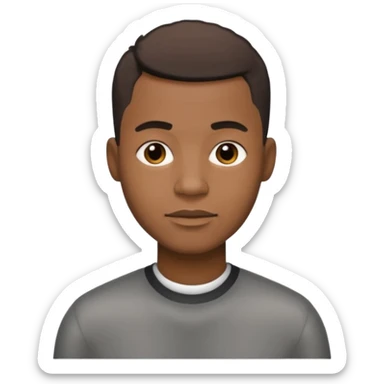 black hairdresser man sticker