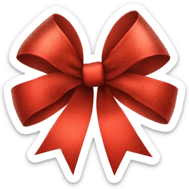 Red Christmas bow sticker