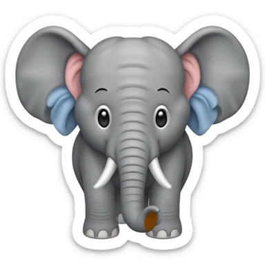 Elephant facing right side sticker