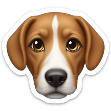 long legs small mixed breed caramel playing black face sticker