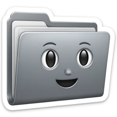 folder macos gray and white sticker
