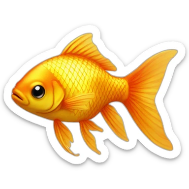 Gold Fish goldin the sea sticker
