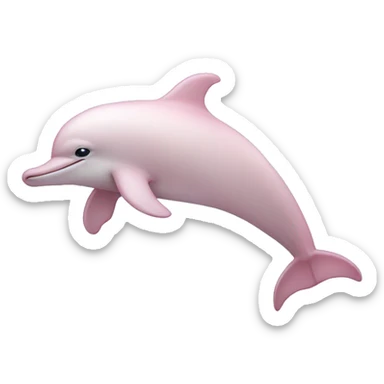 Pale pink dolphin sticker