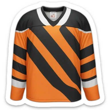orange black and white hockey jersey sticker