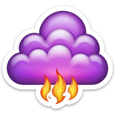 purple fire emoji  sticker