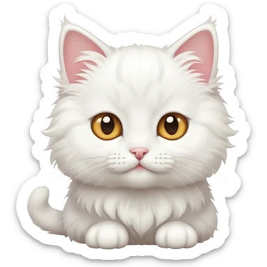 Gato blanco de 3 meses jugando sticker