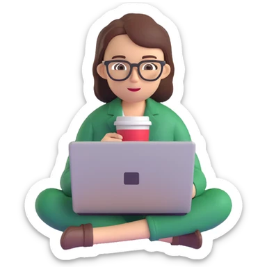 everyday routine of an online english teacher sticker