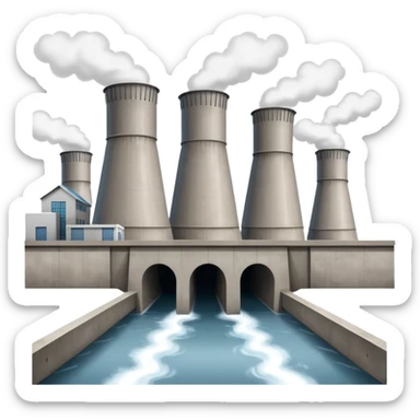 hydroelectric power station (simple) sticker