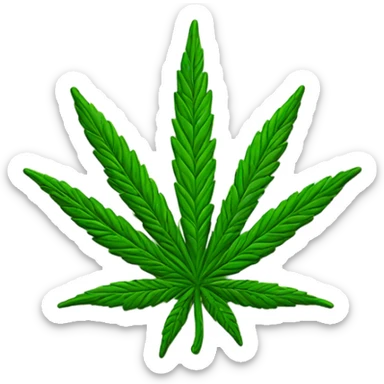 Marijuana leaf sticker