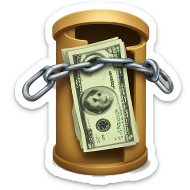 The money's locked up  sticker