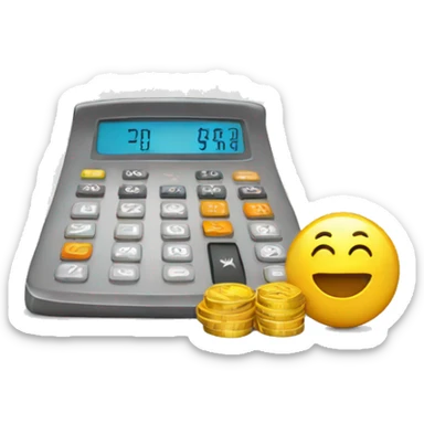 Calculator money sticker