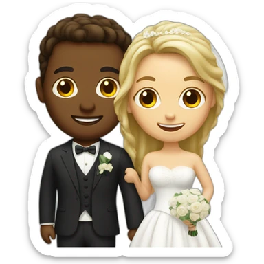 Italian women and white get getting married sticker