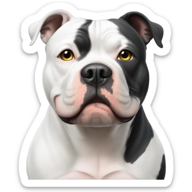 American Bully with small white spot on his chin sticker