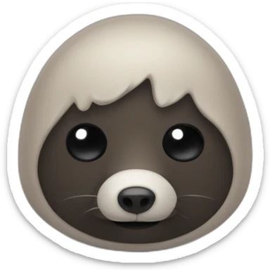 Mole with tiny black soulless eyes sticker