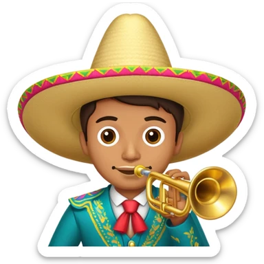 Mariachi Trumpet Player sticker