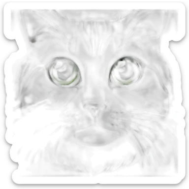 Chats  gris au yeux vert sticker