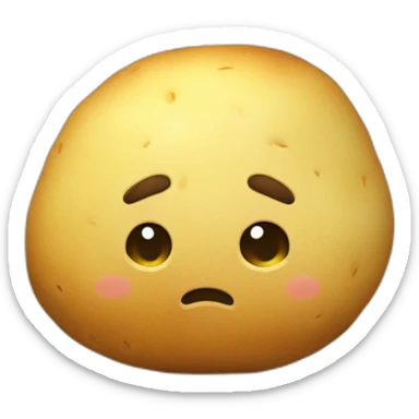 a pooped potato sticker