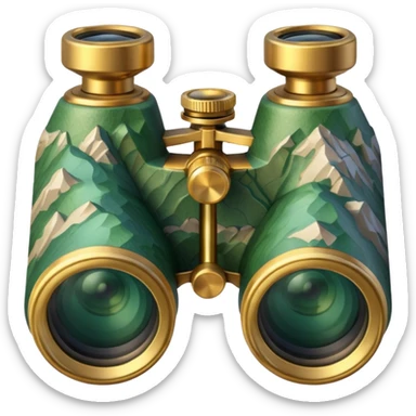 map with binoculars sticker