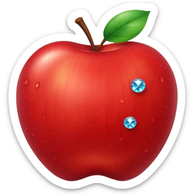 Apple with crystals sticker