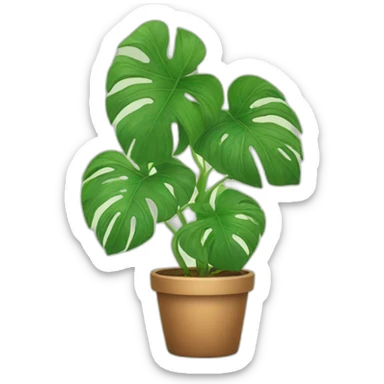house plant with big leafs sticker