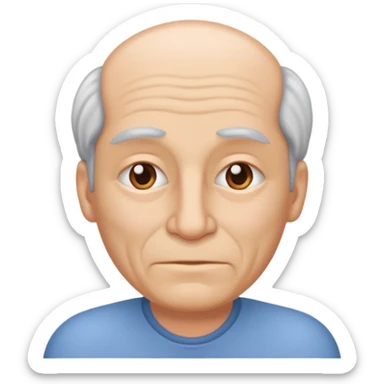 Un homme âgé qui dort paisiblement sticker