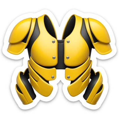yellow predator bone shoulder pads sticker