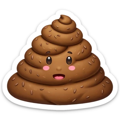 poop with no face sticker