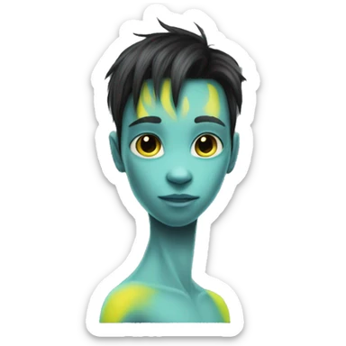 na'vi human teen hybrid boy tail sticker
