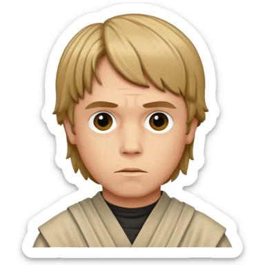 Luke skywalker from phantom menace  sticker