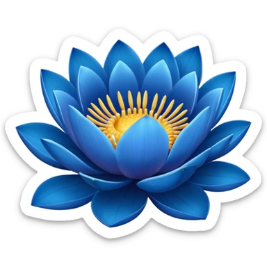Blue lotus emoji sticker